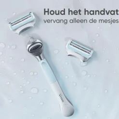 Heren Satin Care Gillette Venus Voor Huid en Schaamhaar Scheersysteem + Exfoliant