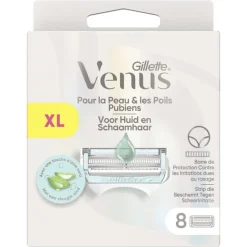 Heren Gillette Venus Voor Huid En Schaamhaar Aloe Vera Navulmesjes 8 Stuks
