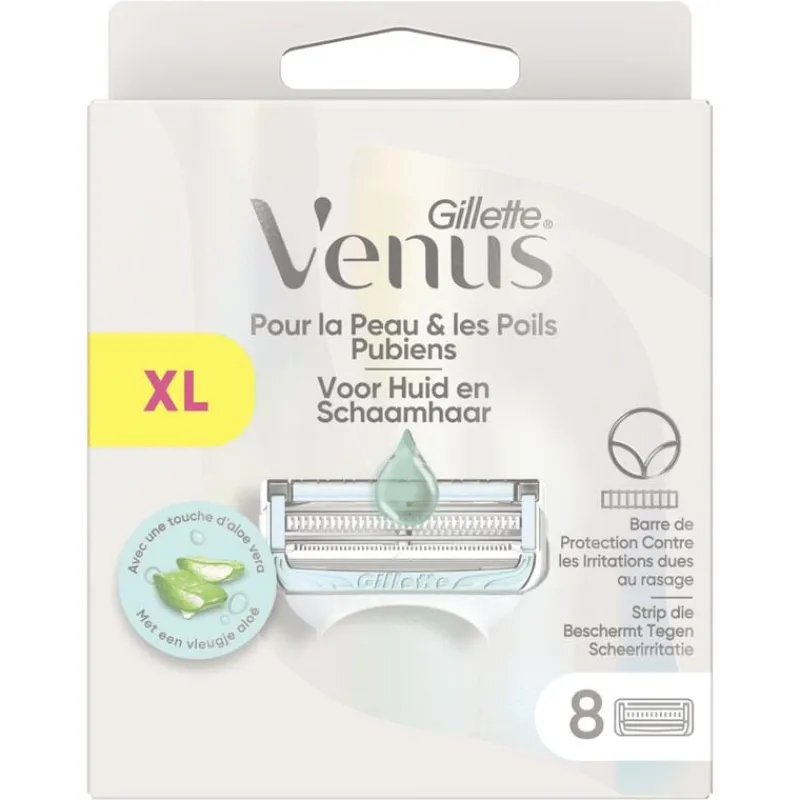 Heren Gillette Venus Voor Huid En Schaamhaar Aloe Vera Navulmesjes 8 Stuks