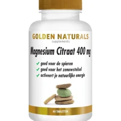 Golden Naturals Magnesium Citraat 400 mg Tabletten 60 stuks