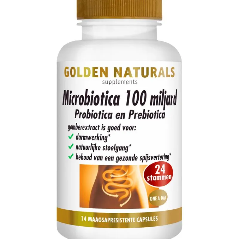 Golden Naturals Microbiotica 100 Miljard Capsules 14 stuks