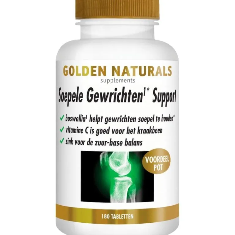 Golden Naturals Soepele Gewrichten Support Tabletten 180 stuks