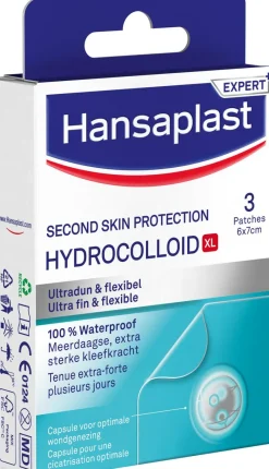 Hansaplast Second Skin Protection Waterproof en Transparante XL Eilandpleisters 3 stuks
