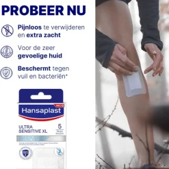 Hansaplast Ultra Sensitive XL Eilandpleister 5 stuks