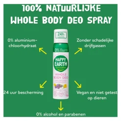 Happy Earth 100% Natural Whole Body Deo Spray Lavender Ylang 100ML