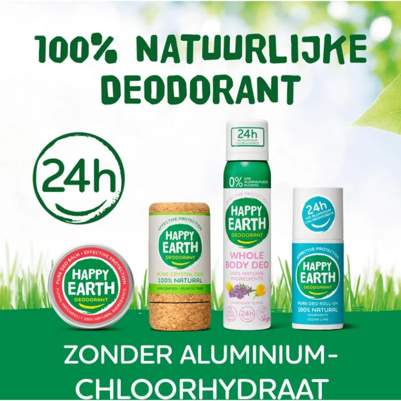 Happy Earth 100% Natural Whole Body Deo Spray Cedar Lime 100ML