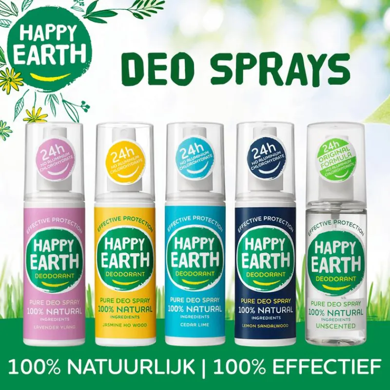 Happy Earth 100% Natuurlijke Lavender Ylang Deodorant Spray 100 ML