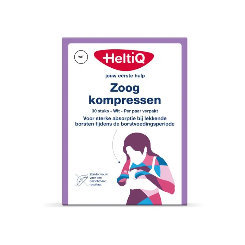 HeltiQ Zoogkompressen wit 30st