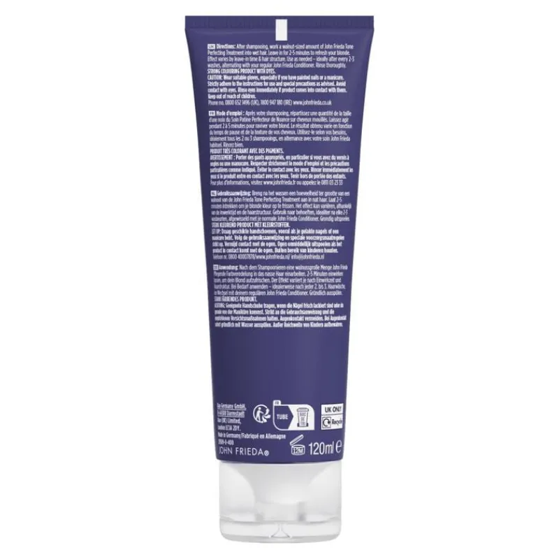 John Frieda Salon Blonde Tone Perfecting Treatment Platinum Blonde 120 ML
