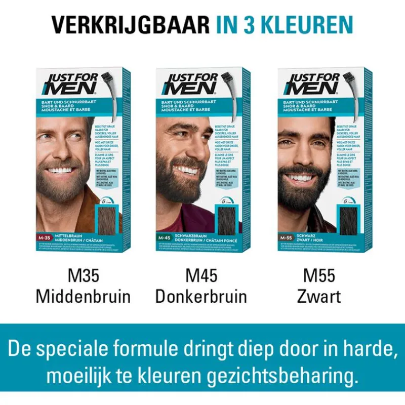 Heren Just For Men Snor & Baard Donkerbruin M45
