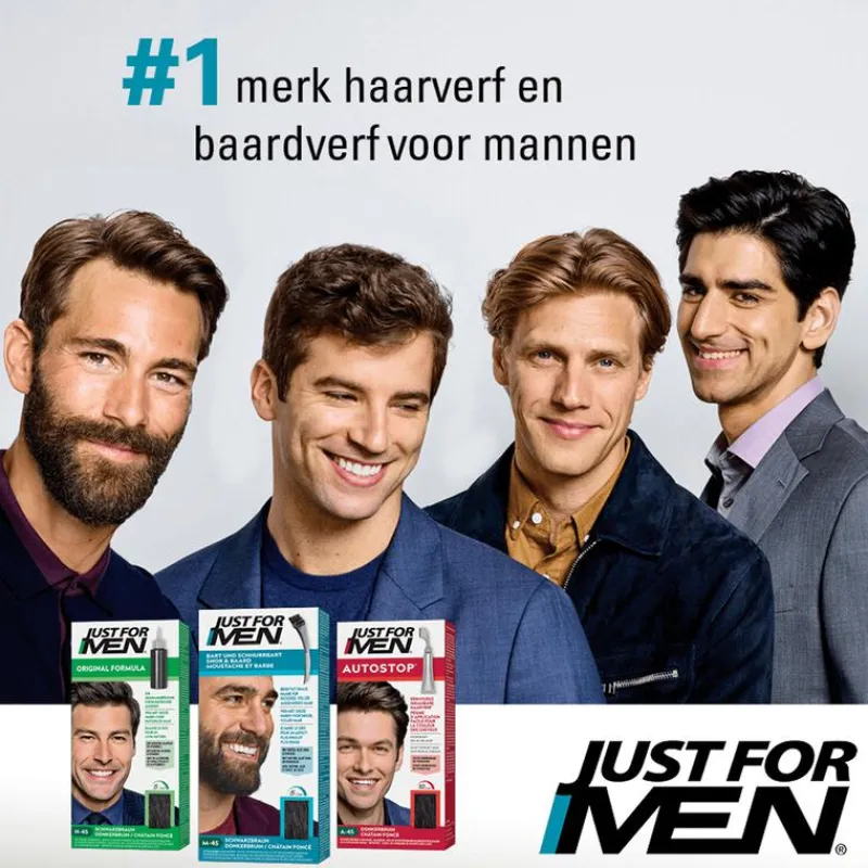 Heren Just For Men Snor & Baard Zwart M55