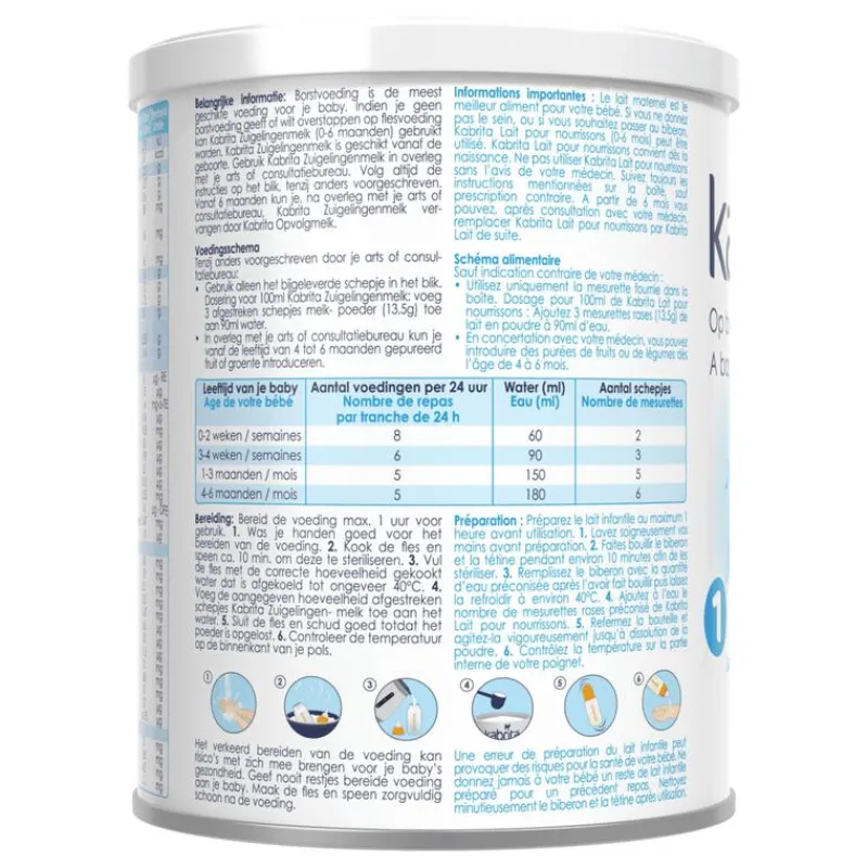 Kabrita Zuigelingenmelk 1 0-6 maanden 400GR