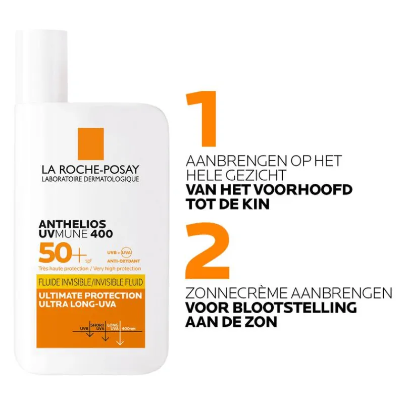 La Roche-Posay Anthelios UVMune 400 Onzichtbare Zonnefluide SPF50+ 50 ML