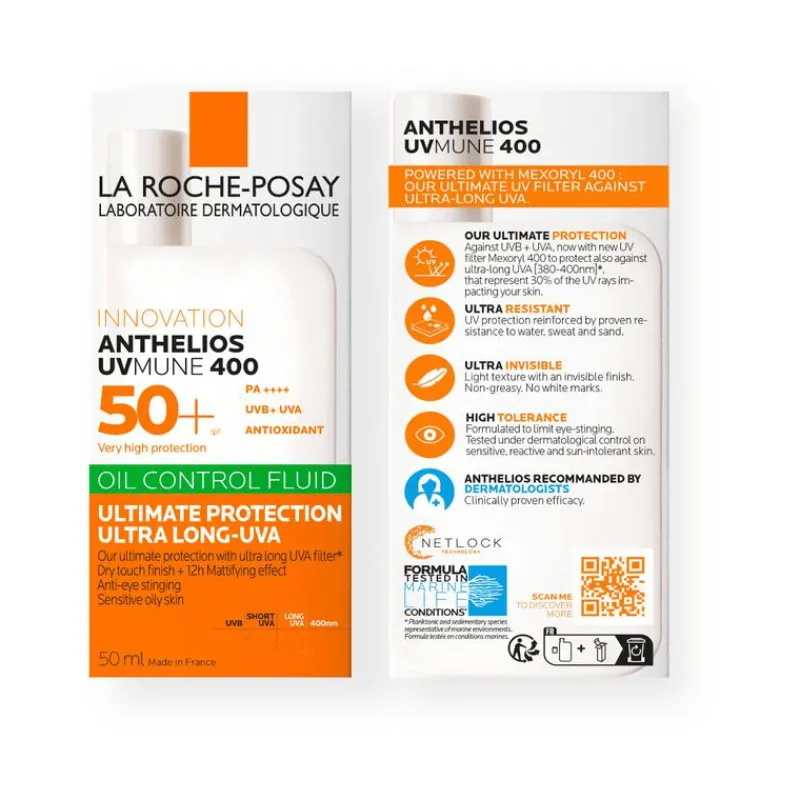 La Roche-Posay Anthelios UVMune Oil Control Fluid SPF50+ Zonnebrand 50 ML