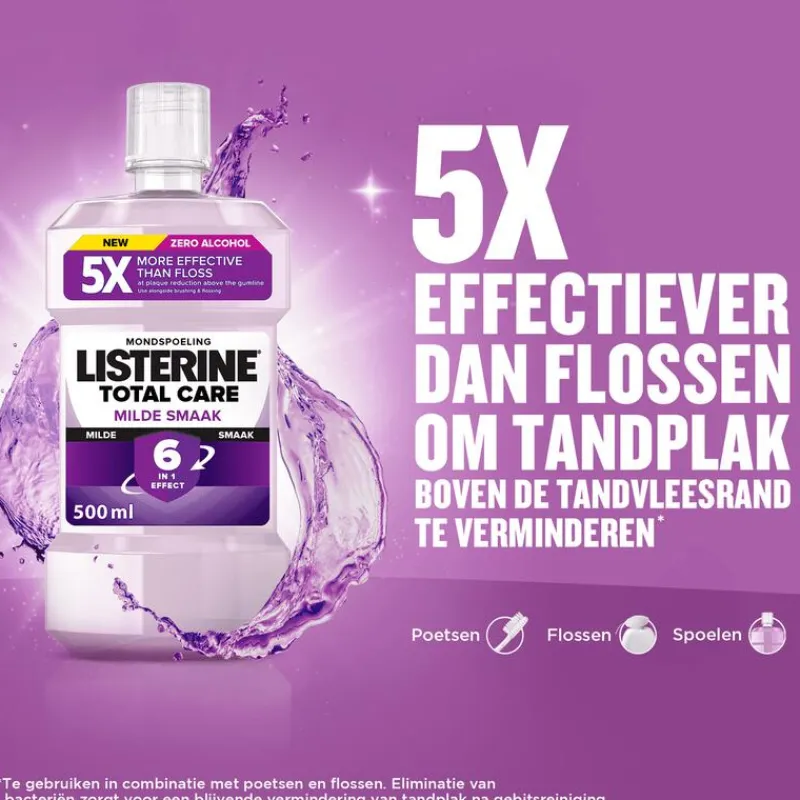 Listerine Total Care Extra Mild Mondwater - 500ML