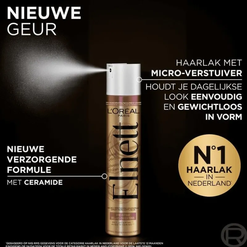 L'Oréal Paris Elnett Shine Sterke Fixatie Haarlak 200ML