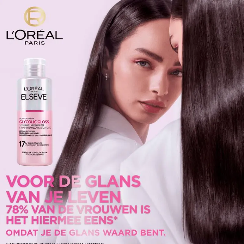 L'Oréal Paris Elvive Glycolic Hair Gloss 5 Minuten Lamellaire Verzorging 200 ML