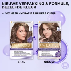 L'Oréal Paris Excellence Cool Creams Permanente Haarverf 7.11 Ultra Ash Blond