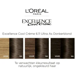 L'Oréal Paris Excellence Cool Creams Permanente Haarverf 6.11 Ultra Ash Donkerblond