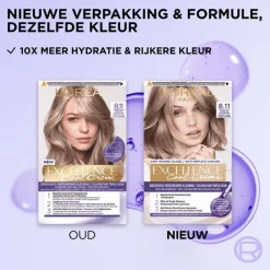 L'Oréal Paris Excellence Cool Creams Permanente Haarverf 8.11 Ultra Ash Lichtblond