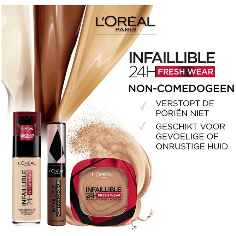 L'Oréal Paris Infaillible 24H Fresh Wear Foundation in a Powder 120 Vanille