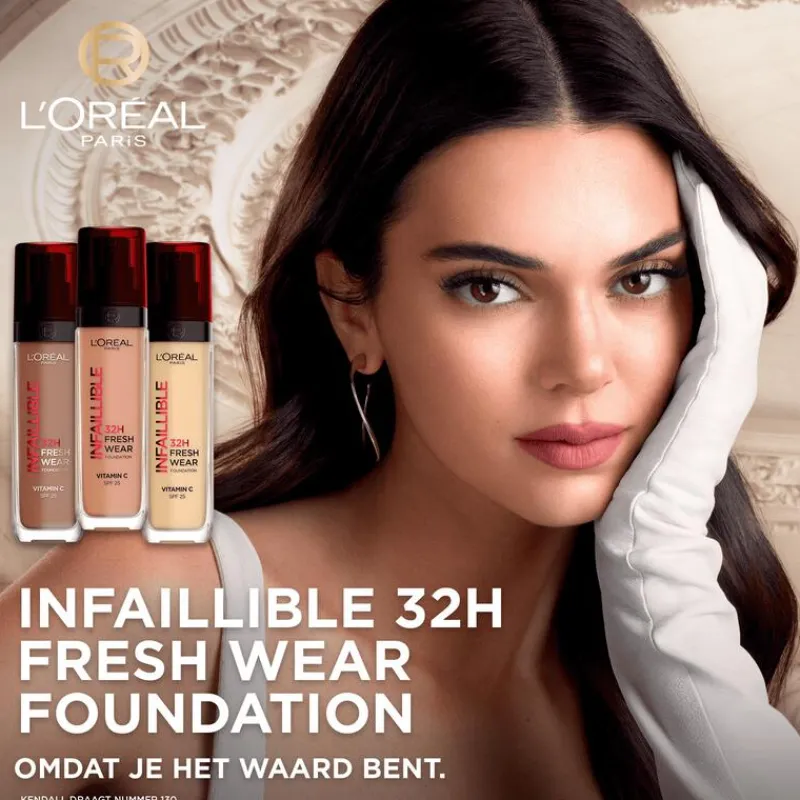 L'Oréal Paris Infaillible 32HR Fresh Wear 365 Deep Gold Foundation met SPF25 30 ML