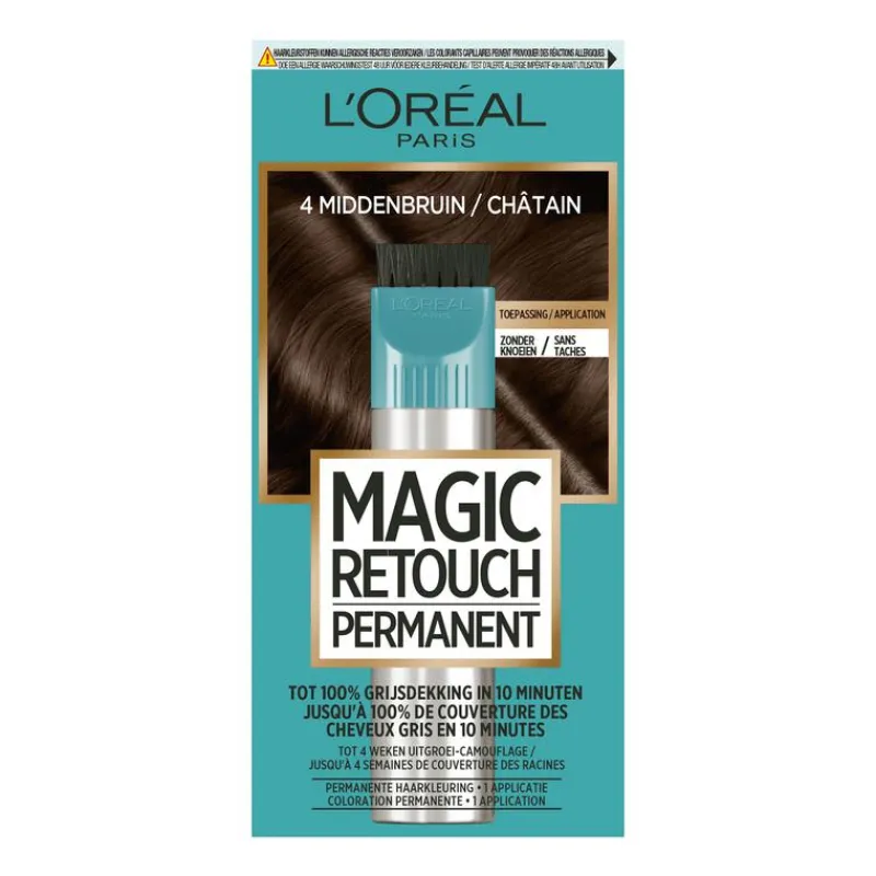 L'Oréal Paris Magic Retouch Permanente Haarverf 4 Middenbruin