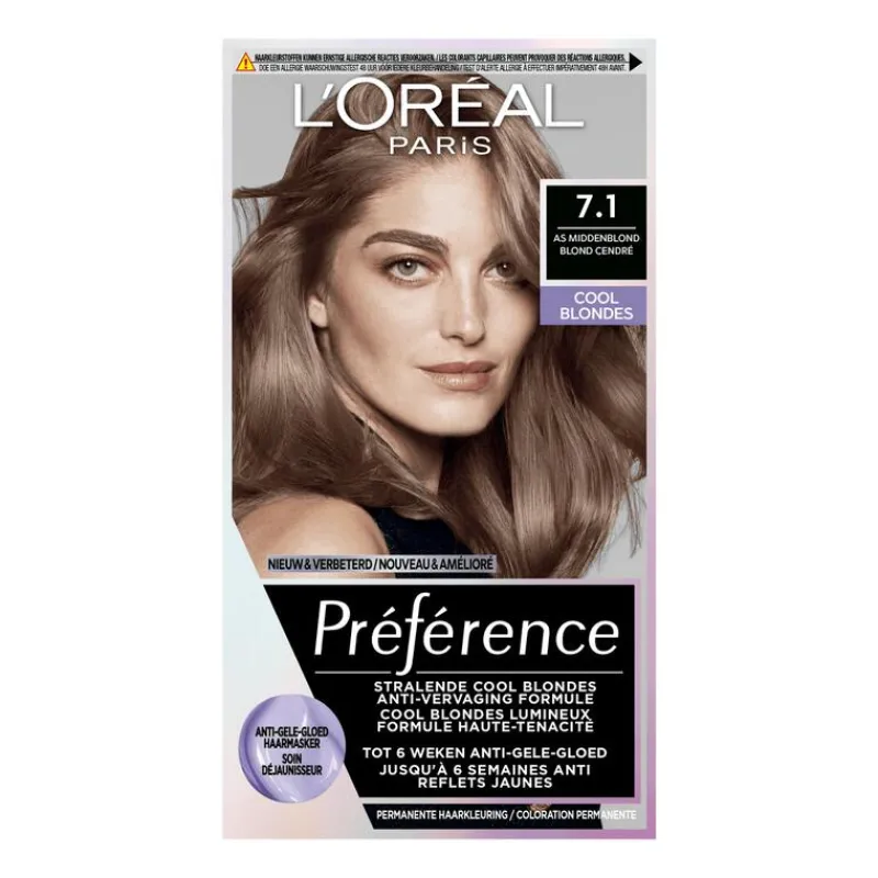 L'Oréal Paris Préférence Cool Blondes Permanente Haarverf 7.1 Iceland