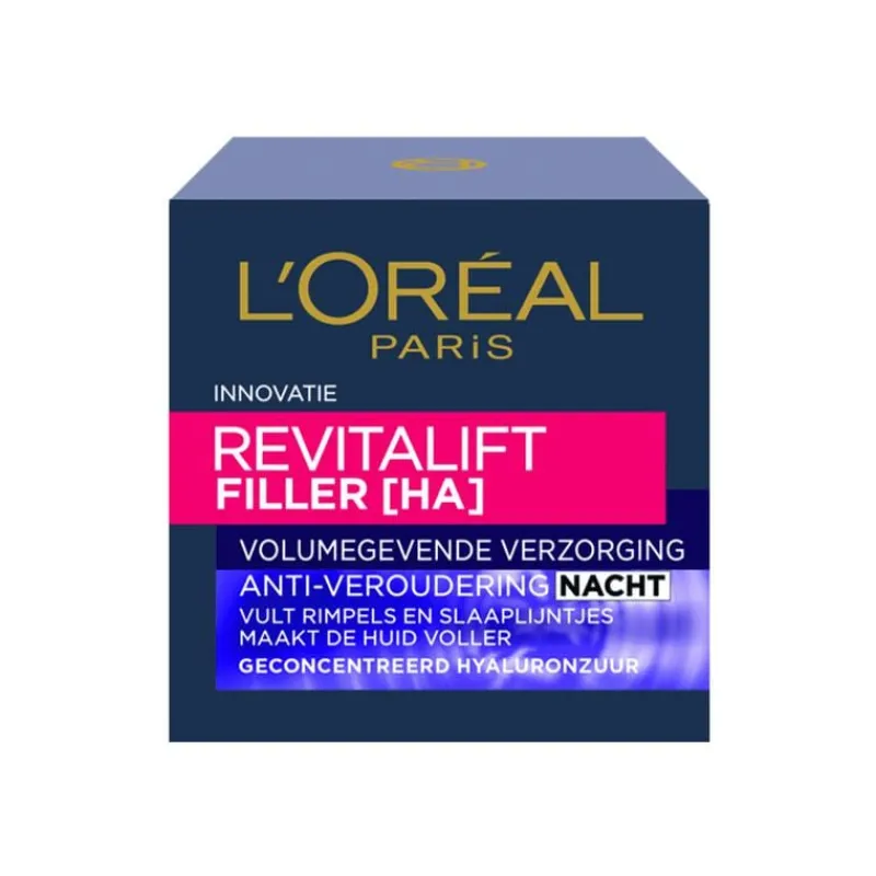 L'Oréal Paris Revitalift Filler Hyaluronzuur Anti-Rimpel Nachtcrème 50 ML