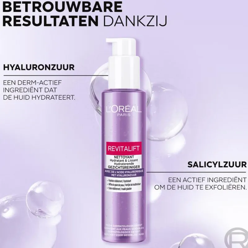 L'Oréal Paris Revitalift Filler Reinigingsgel Met Hyaluronzuur 150 ML