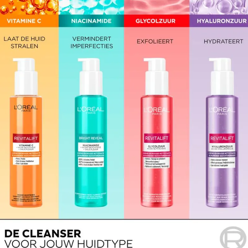 L'Oréal Paris Revitalift Filler Reinigingsgel Met Hyaluronzuur 150 ML