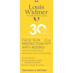 Louis Widmer Face Sun Protection Anti-Ageing SPF30 Zonder Parfum SPF30 50ML