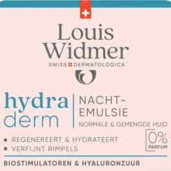 Louis Widmer Hydraderm Nachtemulsie Zonder Parfum 50 ML