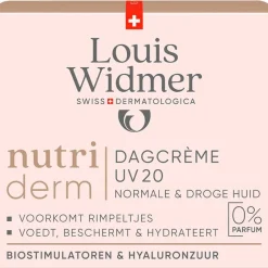 Louis Widmer Nutriderm Dagcrème UV SPF 20 Zonder Parfum 50 ML
