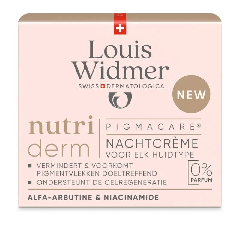 Louis Widmer nutriderm Pigmacare Nachtcrème Zonder Parfum 50 ML