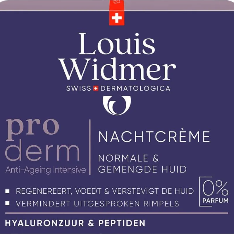 Louis Widmer Proderm Nachtcrème Zonder Parfum 50 ML