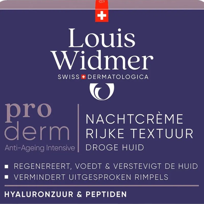 Louis Widmer Proderm Nachtcrème Rijke Textuur Licht Geparfumeerd 50 ML