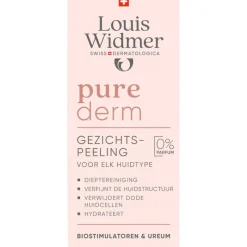 Louis Widmer Purederm Gezichtspeeling Zonder Parfum 50 ML