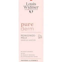 Louis Widmer Purederm Reinigingsmelk Zonder Parfum 200 ML