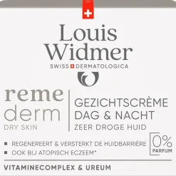 Louis Widmer Remederm Dry Skin Gezichtscrème Zonder Parfum 50 ML