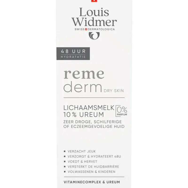 Louis Widmer Remederm Lichaamsmelk 10% Ureum Zonder Parfum 200 ML