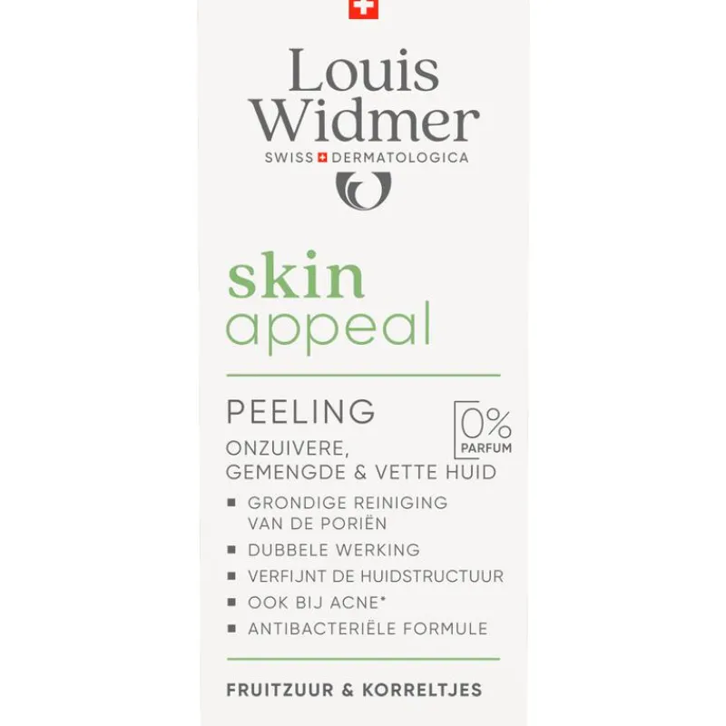 Louis Widmer Skinappeal Peeling Zonder Parfum 50 ML