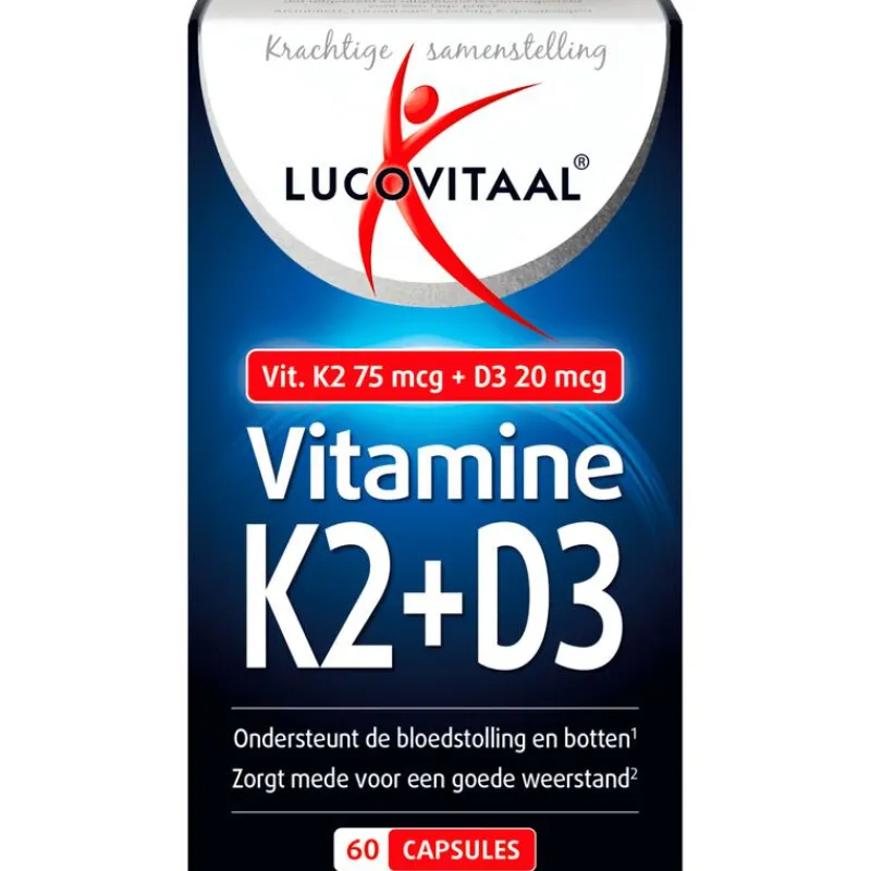 Lucovitaal K2 75mcg + D3 20mcg 1 a day 60 Stuks