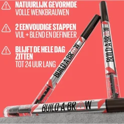 Maybelline New York BUILD A BROW Wenkbrauwpen/fixeergel 255 Soft Brown