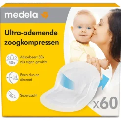 Medela Ultra Ademende Zoogkompressen 60 stuks