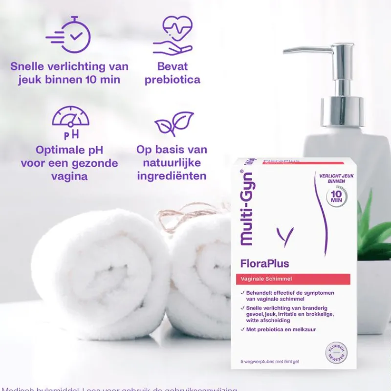Multigyn Multi-Gyn FloraPlus Bij Vaginale Schimmel 5X5 ML