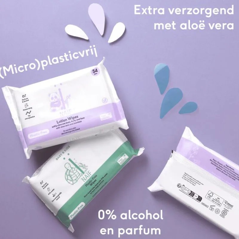 Naïf Plasticvrije Lotion Billendoekjes 24x54 stuks
