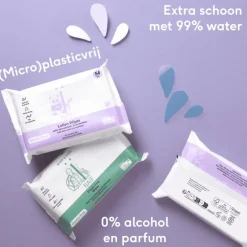 Naïf Plasticvrije Water Billendoekjes 8x54 stuks