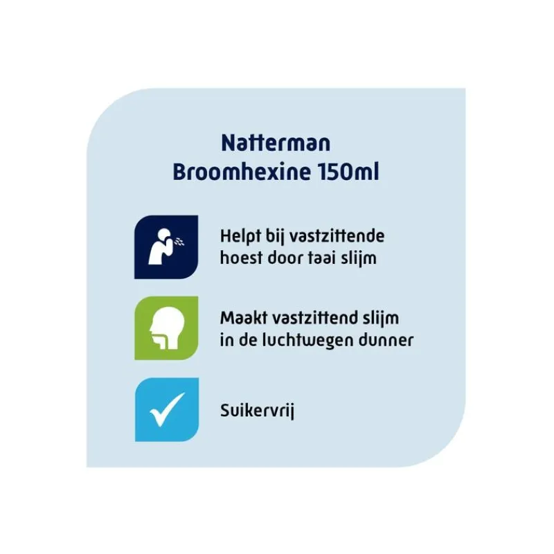 Natterman Broomhexine Extra Sterk 8mg/5ml 150 ML
