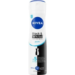 NIVEA Black & White Invisible Pure Deodorant Spray 150 ML